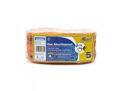 Трос буксировочный 5 тонн (2 мет. кр.) полипроп.