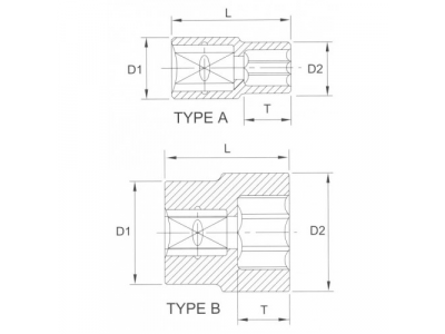Головка торцевая 6гр. 3/8" 10мм